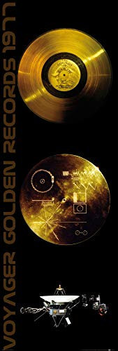 1art1 Schallplatten Poster Klänge Der Erde, Voyager Golden Records Kunstdruck Bild 158x53 cm