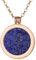Morella Damen Halskette Gold 70 cm Edelstahl und Anhänger mit Edelstein Lapislazuli Coin 33 mm Chakren Scheibe in Schmuckbeutel