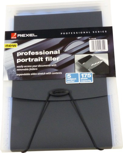 6 Stück Rexel Fächermappe 5 Fächer, A4 hoch, schwarz, Sammelbox, Ordnungsmappe, Dokumenten-Manager