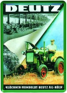 1864. Schild ARTDECO-MINI DEUTZ Traktor