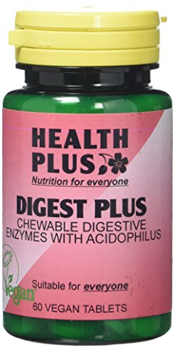 Health Plus Digest Plus : Digestive Enzyme Supplement : 60 Chewable Tablets, in a planet-friendly 99% recycled pot