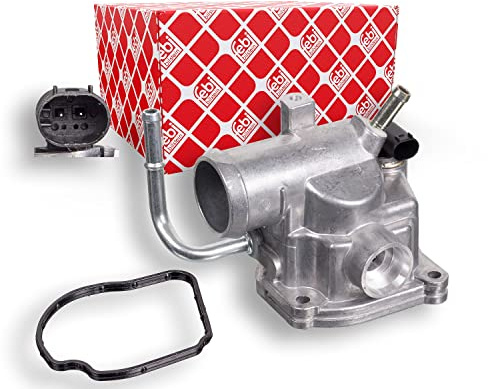 febi bilstein 39270 Thermostatgehäuse mit Gehäuse, Dichtung und Temperaturschalter, 1 Stück