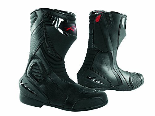 Stivali Stivaletto Moto Racing Pelle Pista Professionale Traspirante Nero 44