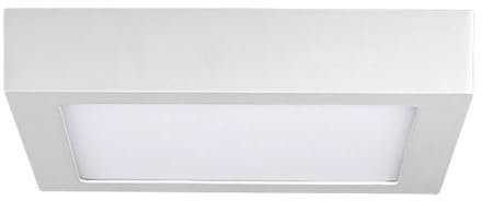Deckenleuchte Deckenlampe Wohnzimmerleuchte Schlafzimmerlampe, quadratisch cremefarben, LED 18W 1220Lm neutralweiß, LxBxT 22,5x22,5x4cm
