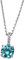 Goldmaid Damen Halskette Mint Green 925 Sterling Silber gesetzt mit 7 weißen und einem türkisenen Zirkonia 45cm Kettenanhänger Schmuck