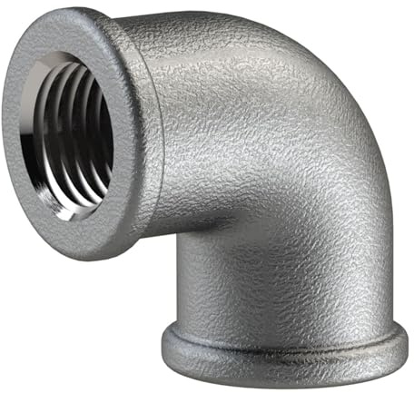RIEGLER 112896-TFW 90-20 Winkel 90, 90°, IG/IG, Rp 2, schwarzer Temperguss feuerverz., 1Stk