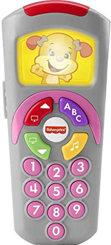 Fisher-Price DGB71 Jouet d'apprentissage du Rire pour bébé, télécommande Sis's avec Musique et lumières pour Enfants de 6 Mois et Plus, sans Couleur, n.a