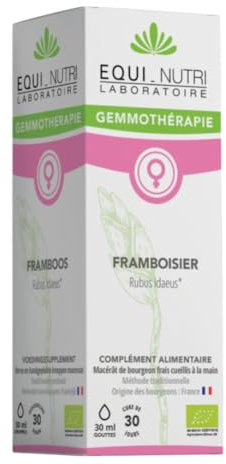 Macerat mère de bourgeons BIO de framboisier Rubus idaeus 30 ml gemmothérapie EQUI-NUTRI LABORATOIRE