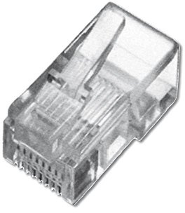 DIGITUS A-MO 6/6 SF – Cat 3 Crimpstecker – 1 Stück – RJ45 Netzwerkstecker Ungeschirmt – Für Cat3 Netzwerkkabel, Verlegekabel & Ethernet LAN Kabel – 1GBase-T – 6P6C – AWG 27/7 bis AWG 24/7