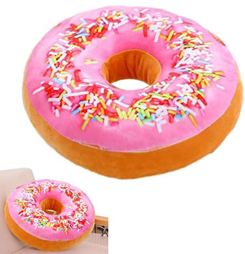 Facynde Donut-Kissen für Kinder - Donut-Kissen für Kinder, Donut-Kissen für Erwachsene und Kinder, weiches, süßes, rundes Kissen für Zuhause, Schlafzimmer, Par, Büro, Café