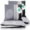 Class Home Collection Bettwäsche 135x200 cm - 4-teiliges Renforce Bettwäsche-Set aus Baumwolle mit Reißverschluss, Viola Design in Grau, für Einzel- und Doppelbetten