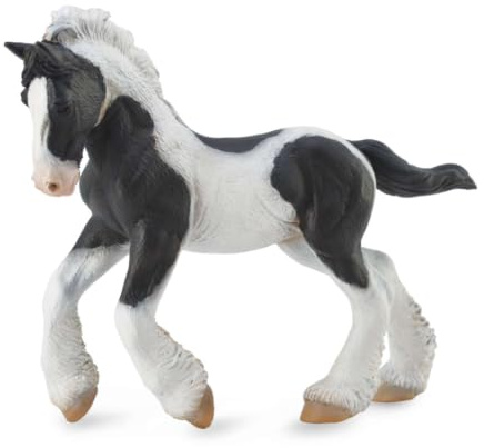 Collecta Gypsy Foal Black & White Piebald Horse Toy