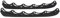 t-blade Runner schwarz, Wechselmesser Systemlänge 288 mm, Länge der Aufstandsfläche M (medium), Hohlradius 11 mm
