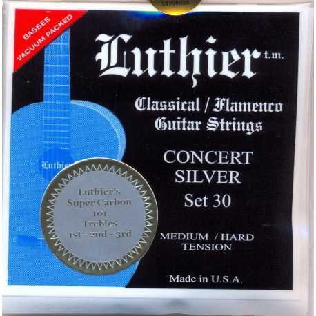 CUERDAS GUITARRA CLASICA - Luthier (LU/30SC) Super Carbon Concert Silver 30 (Juego Completo)D