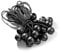 fuxton 25 Spanngummis mit Kugel, schwarz 21 cm für Zelte, Plakate, Schnellspanner, Expanderschlingen, Planenhalter, Planengummi, Zeltgummis