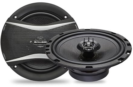 Caliber Auto Lautsprecher Set 120W - 2er Set Lautsprecher Auto - Ø 16,5CM - Koaxial Lautsprecher - Inklusive Befestigungsmaterial - Schwarz - 6,5 Zoll