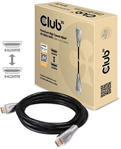 Club 3D Premium High Speed HDMI 2.0 4K60Hz UHD Kabel 3 Meter