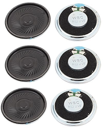 sourcing map Uxcell a15112300ux1550 - Mini altoparlante magnetico interno da 2 W, diametro 40 mm, 8 Ohm, 6 pezzi (confezione da 6)