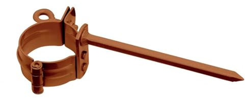 INEFA Collier Tuyau avec Goupille Frappe 75mm, Marron Fixation Tuyaux Gouttière