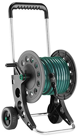 Carrello con tubo per irrigazione da 20 metri