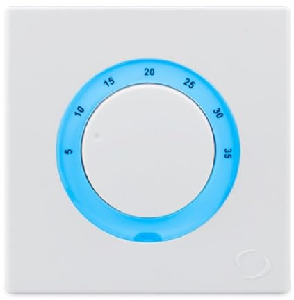 Salus RT200 Wired Dial Room Thermostat, 230V Heating Control, White | 230V Wired Thermostat, Manual Dial Control, 5-35°C Range, LED Heat Indicator, Wall Mounted, 3(1)A Max, Simple Replacement