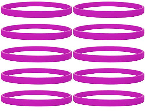 GOGO 100 Pezzi Braccialetti Silicone Personalizzabili, Braccialetti Sottili in Silicone per Adulti, Braccialetti Gomma Accessori per Feste