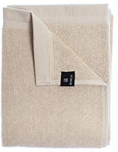Himla Lina Handtuch 50x70 cm beige Gästehandtuch mit Aufhänger schnelltrocknend saugstark - Mother of Pearl - 70% Baumwolle 30% Leinen - Oeko-TEX