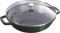 STAUB Wok aus Gusseisen, Innen emailliert, 30 cm, inkl. Glasdeckel, für alle Herdarten inkl. Induktion, Basilikumgrün