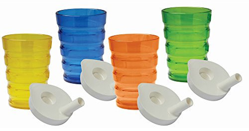 NRS Healthcare Easy Grip Beaker,200 ml, Pack of 4