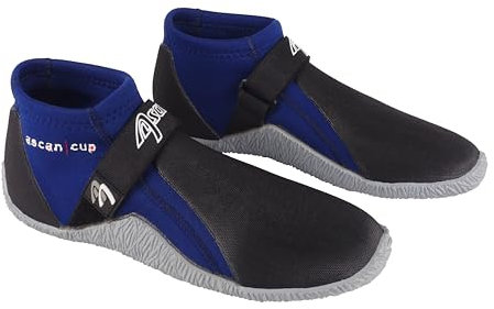 Ascan Cup Dinghy 2mm Sehr Warmer und bequemer Neoprenschuh, speziell für Segler mit verstärktem Spann und hellgrauer Rutschfester Sohle. (42)