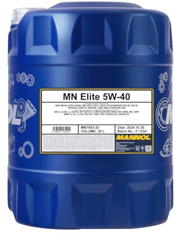 MANNOL 16124200000 Elite 5W40 SL/CF 20 L