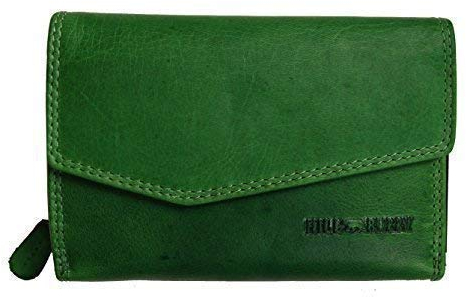 Hill Burry Vintage Leder Damen Portmonnaie/Geldbörse HB13092 (grün)