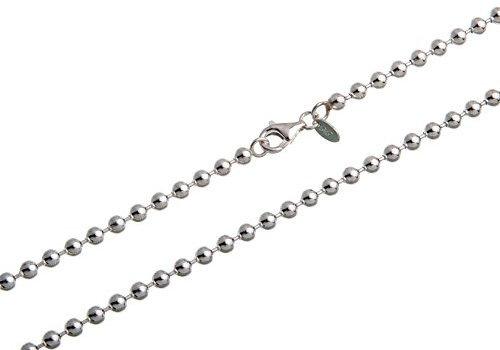 4mm Kugelkette in 925 Silber - Länge 40-100 cm (Sonderlängen auf Anfrage)