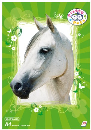 herlitz Malblock Pretty Pets DIN A4, 70 g/qm, 75 Blatt