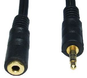 World of Data 10m Stereo Jack Extension Cable (3.5mm) - Copper Wire 24k Gold Plated Audio - Male to Female