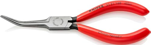 KNIPEX Greifzange (Nadelzange) auf SB-Karte mit Kunststoff überzogen schwarz atramentiert 160 mm, 31 21 160 SB
