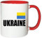 Mister Merchandise Kaffeetasse Ukraine Fahne Flag Teetasse Becher, Farbe: Weiß-Rot