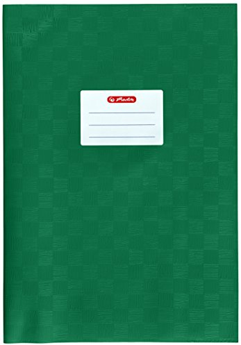 Herlitz 5204052 Hefthülle A4 Baststruktur, 25 Stück, dunkelgrün