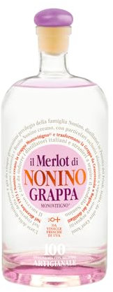 Distillerie Nonino, Grappa Monovitigno Merlot 41% vol. Cristallina, morbida e rotonda - Bottiglia in vetro da 500 ml