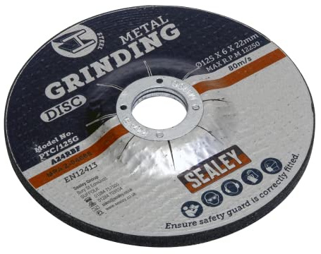 Sealey PTC/125G Grinding Disc Ø125 x 6mm 22mm Bore