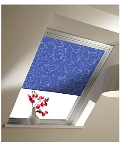 Dachfensterrollo Verdunkelung mit Seitenschienen, individuell Kürzbar Breite/...