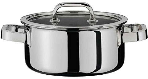 Spring 0615500616 Finesse Bratentopf mit Deckel, Edelstahl, silber, 11 x 25,2 x 27,6 cm
