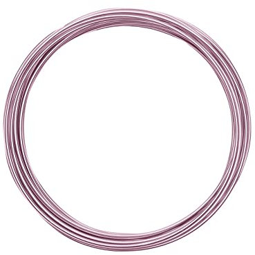 Vaessen Creative Aluminiumdraht, Rosa, 1.5mm x 5m, Aluminium Wire, Basteldraht, Dekodraht, Floristikdraht Aludraht Schmuck 1,5 mm x 5 Meter | Biegsam Schmuckdraht Rose, 500 x 0.15 x 0.15 cm, 5