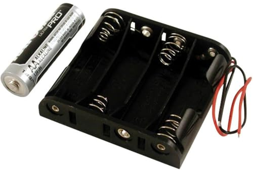 Hammond Electronics BH4AAW Batteriehalter, 4 x LR06, Kunststoff, Schwarz, 1 Stück