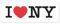 Aufkleber / Autoaufkleber / Sticker / Decal I LOVE NY heart New York bumper sticker decal 152mmx50mm