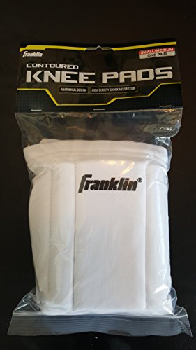 Franklin Contour Volleyball Knee Pads, Small/Medium, Black, White