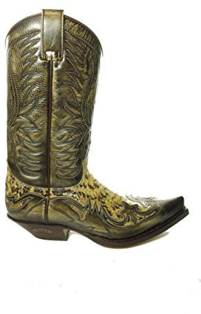 3241 elbmö bel.de timando Sendra Cowboy stivali in pelle con Roy Dunn in pelle e grasso per stivali, Nero (nero), 41 EU