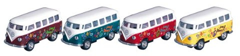 Volkswagen Classical Bus mit Druck (1962), Spritzguß, 1:64