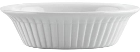 Olympia White Ware Oval Pie Dishes 170mm Kitchen Microwave Oven Baking 6pc