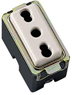 Presa bivalente bipasso 2P+T 10/16A Tondo'